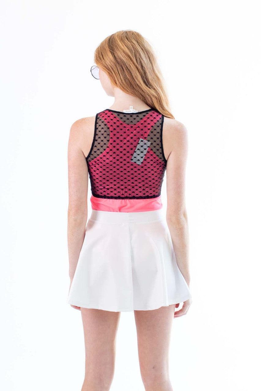 Neon Pink Solid Racerback Bodysuit Product Image