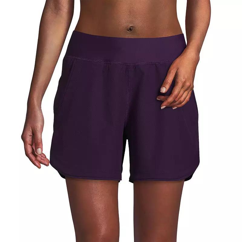 Petite Lands' End 5" Quick Dry Swim Shorts With Panty, Women's, Size: 0 Petite, Deep  Blue Product Image