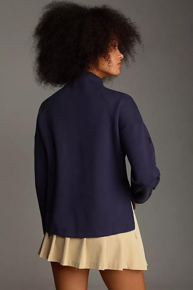By Anthropologie Long-Sleeve Structured Button-Sleeve Top Product Image