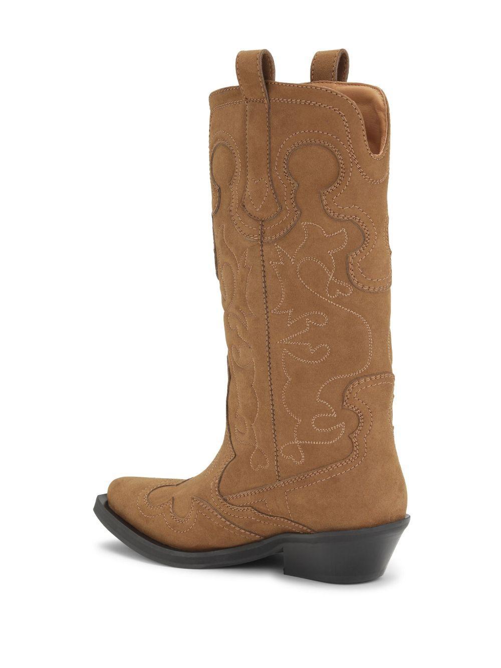 40mm suede-effect Western boots Product Image