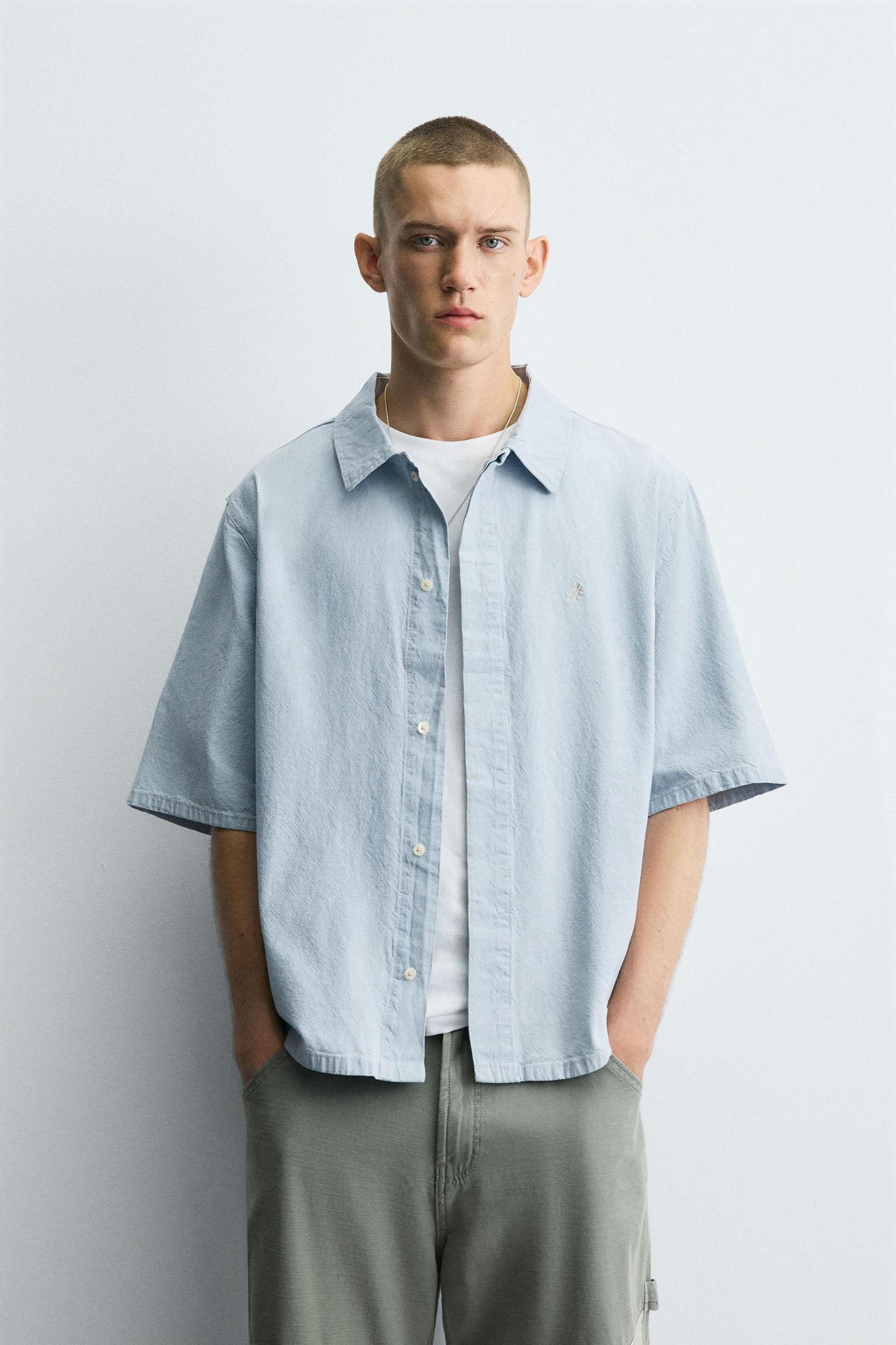 EMBROIDERED DENIM SHIRT Product Image