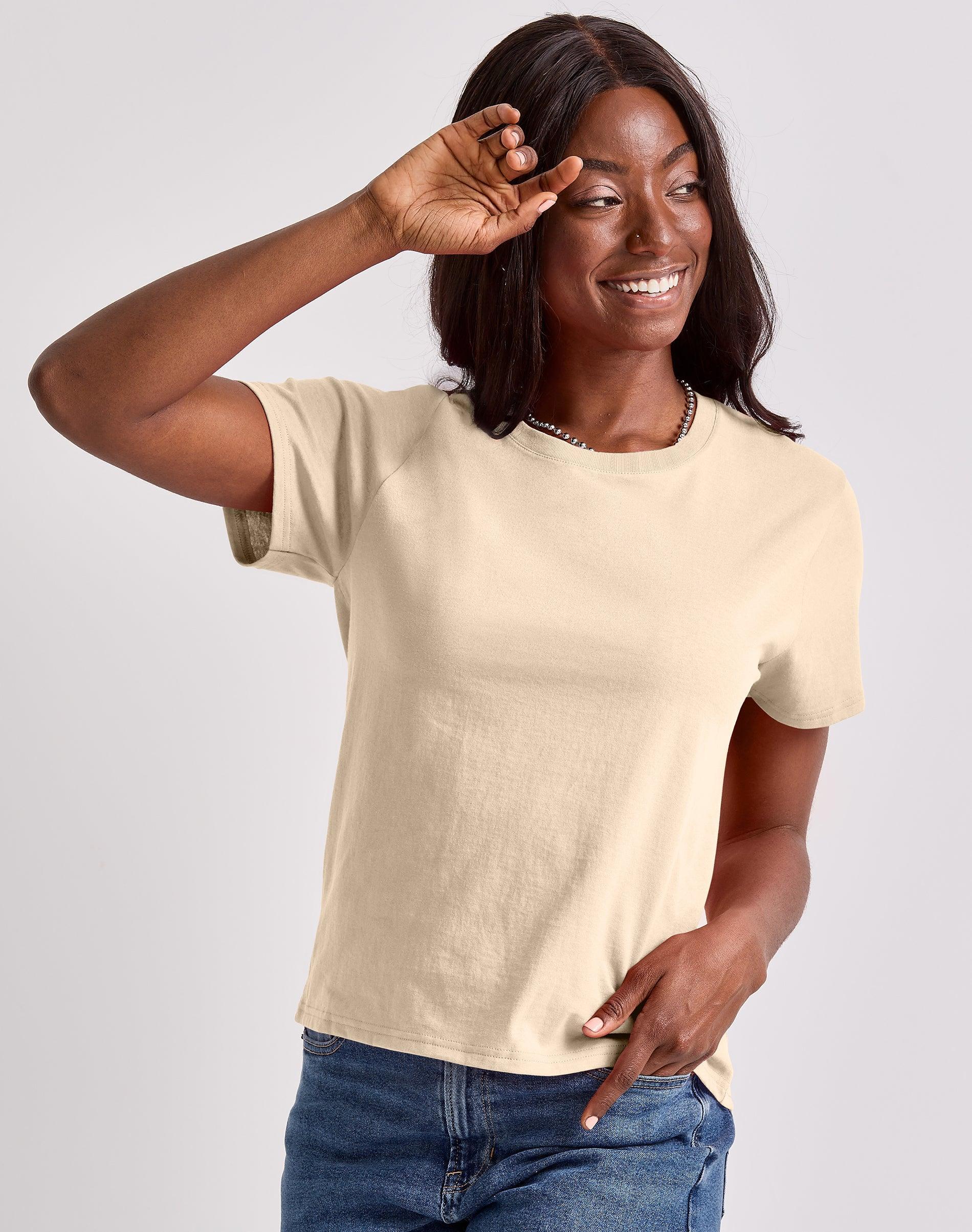 Women's Hanes® Essentials Classic Fit Tee, Size: XS, Black Product Image