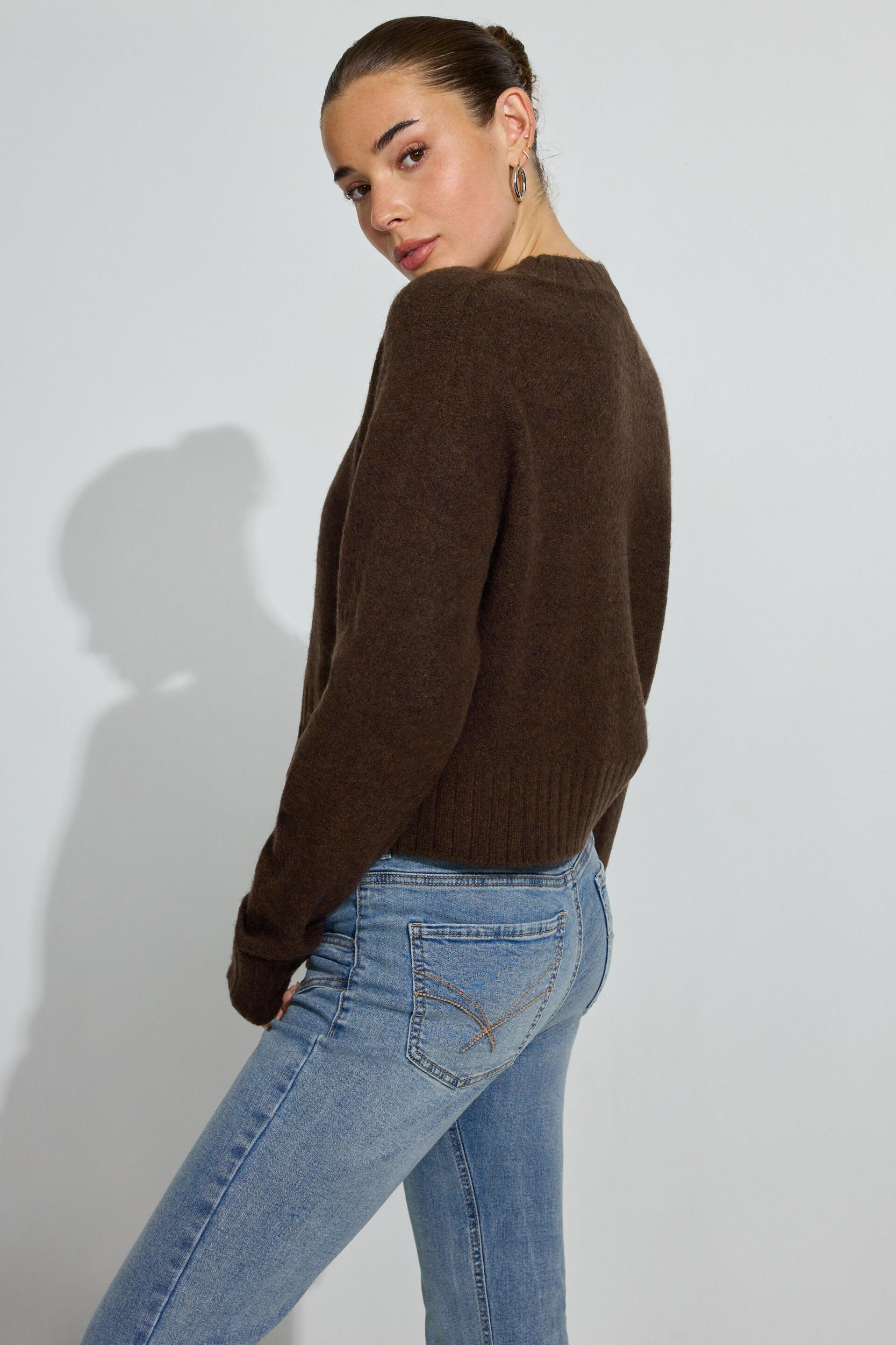 Serene Deep V-Neck Long Sleeve Top Product Image