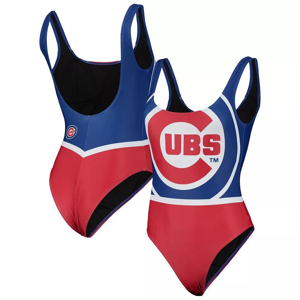 Women's FOCO Royal Chicago Cubs Team One-Piece Bathing Suit, Size: XL, Blue Product Image