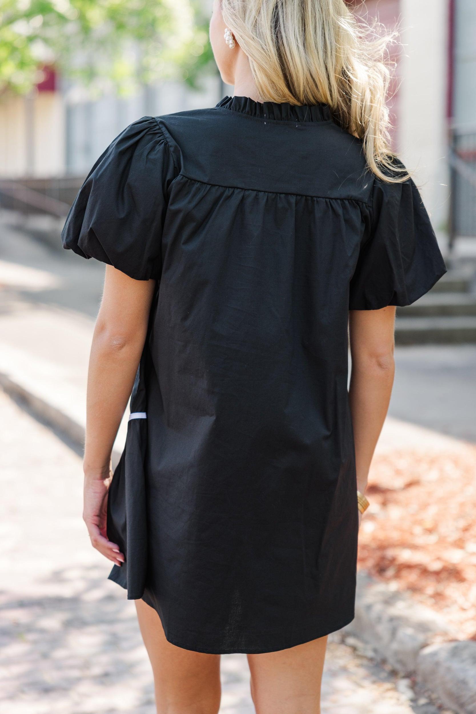 This Makes Sense Black Babydoll Dress Female Product Image