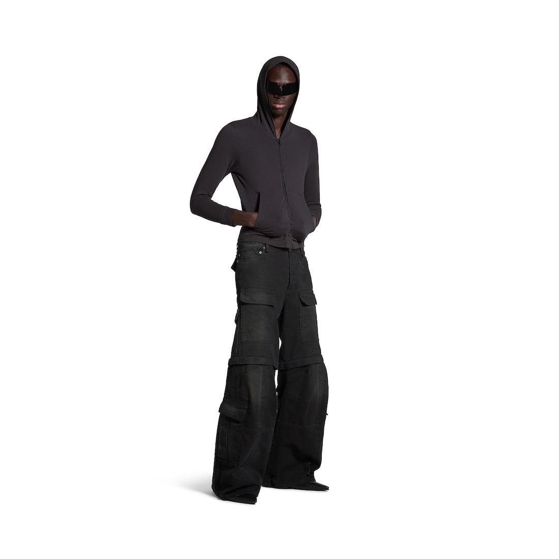 Flared Cargo Pants in Black Product Image
