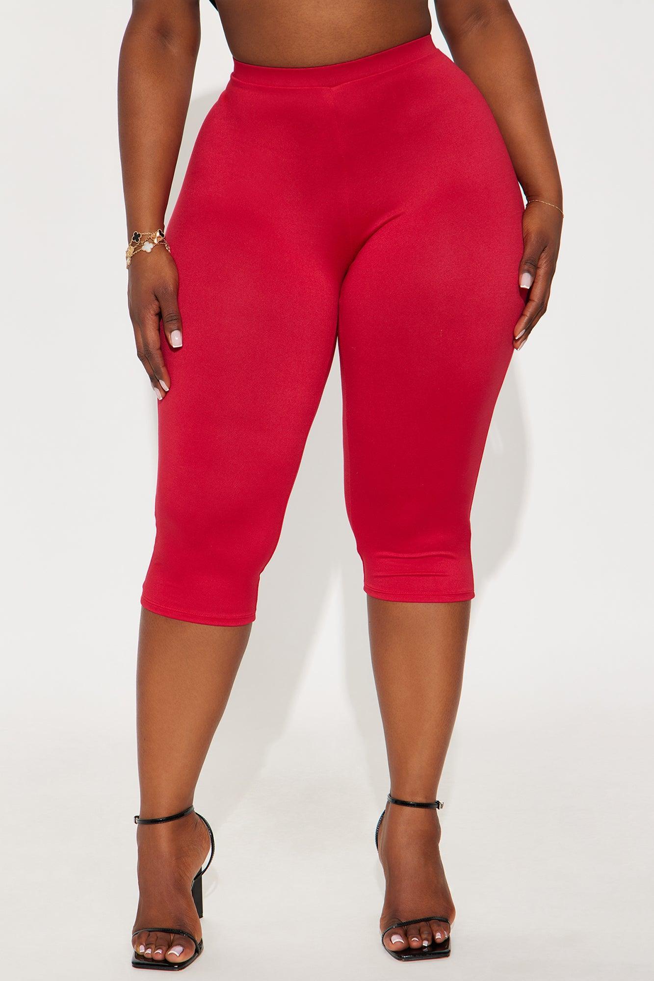 Just A Sip Capri Legging - Red Product Image