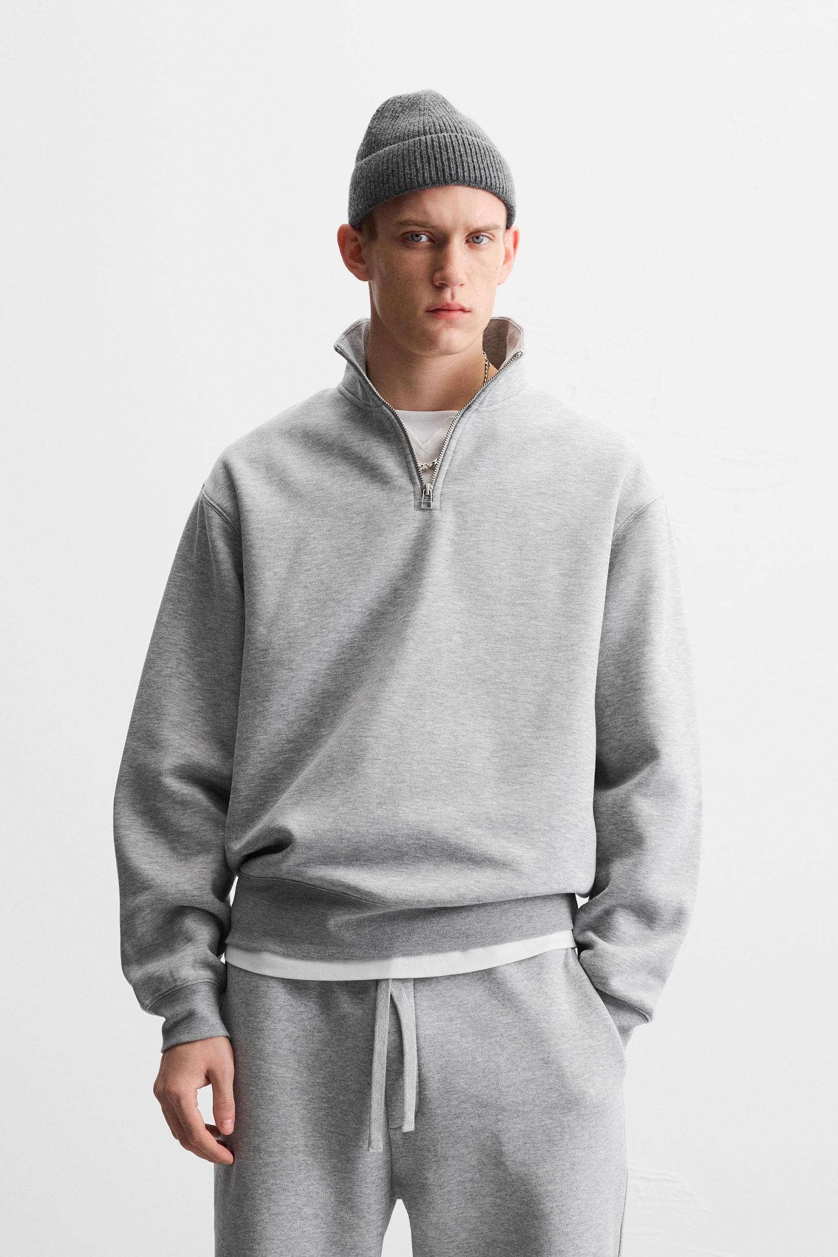 BASIC QUARTER ZIP SWEATSHIRT Product Image