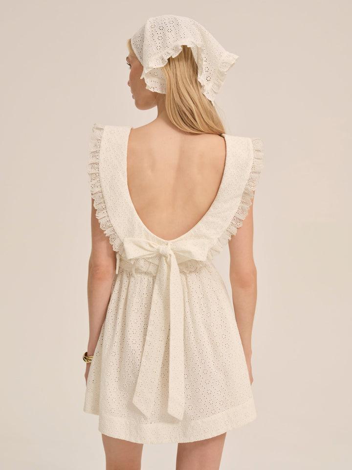 Tea Time Mini Dress — White Product Image