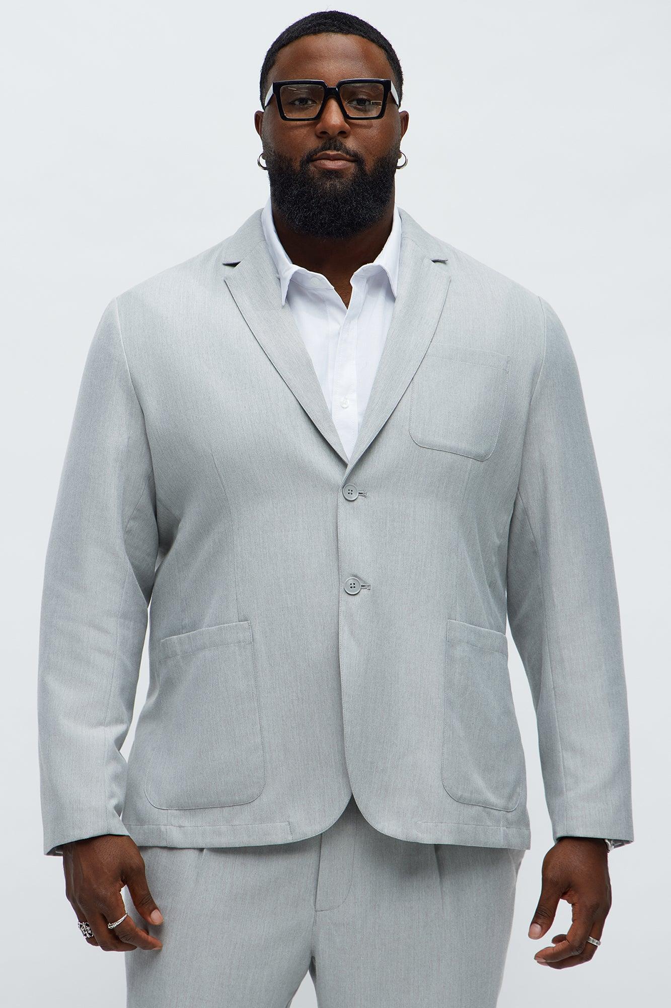 Slim Modern Lightweight Everyday Jacket - Light Grey Product Image