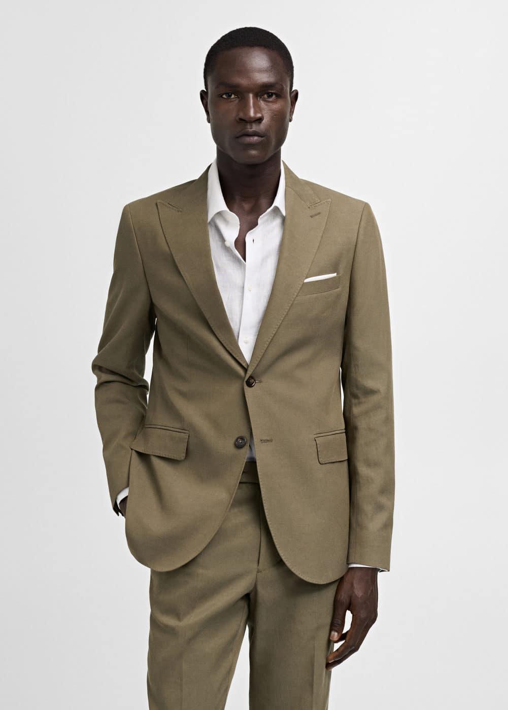 Slim-fit Tencel™ blend suit jacket - Men | MANGO USA Product Image