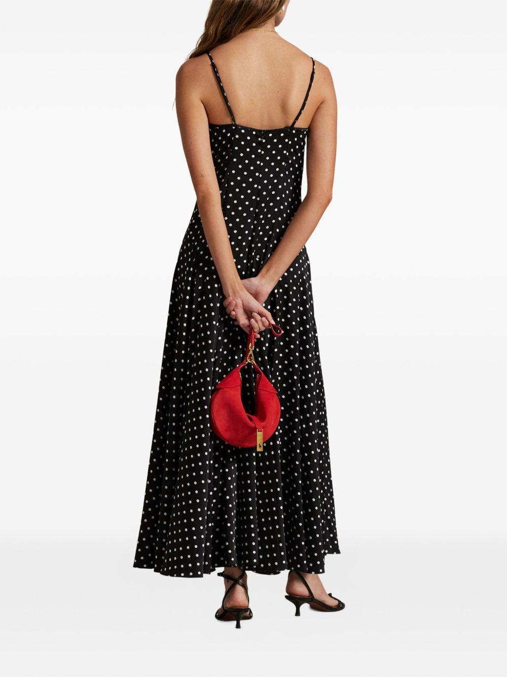 polka dot-print midi dress Product Image