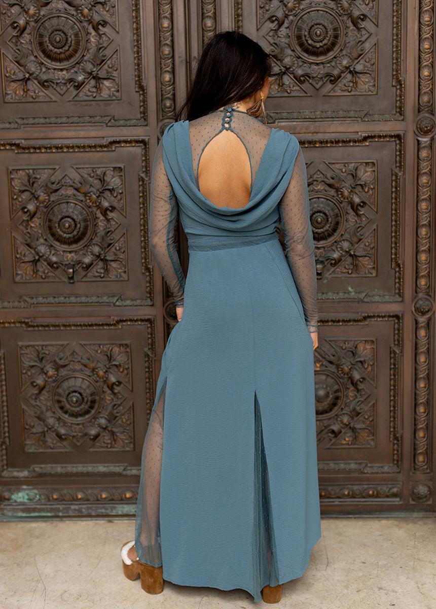 Tisannah Dress in Dusty Teal Female Product Image
