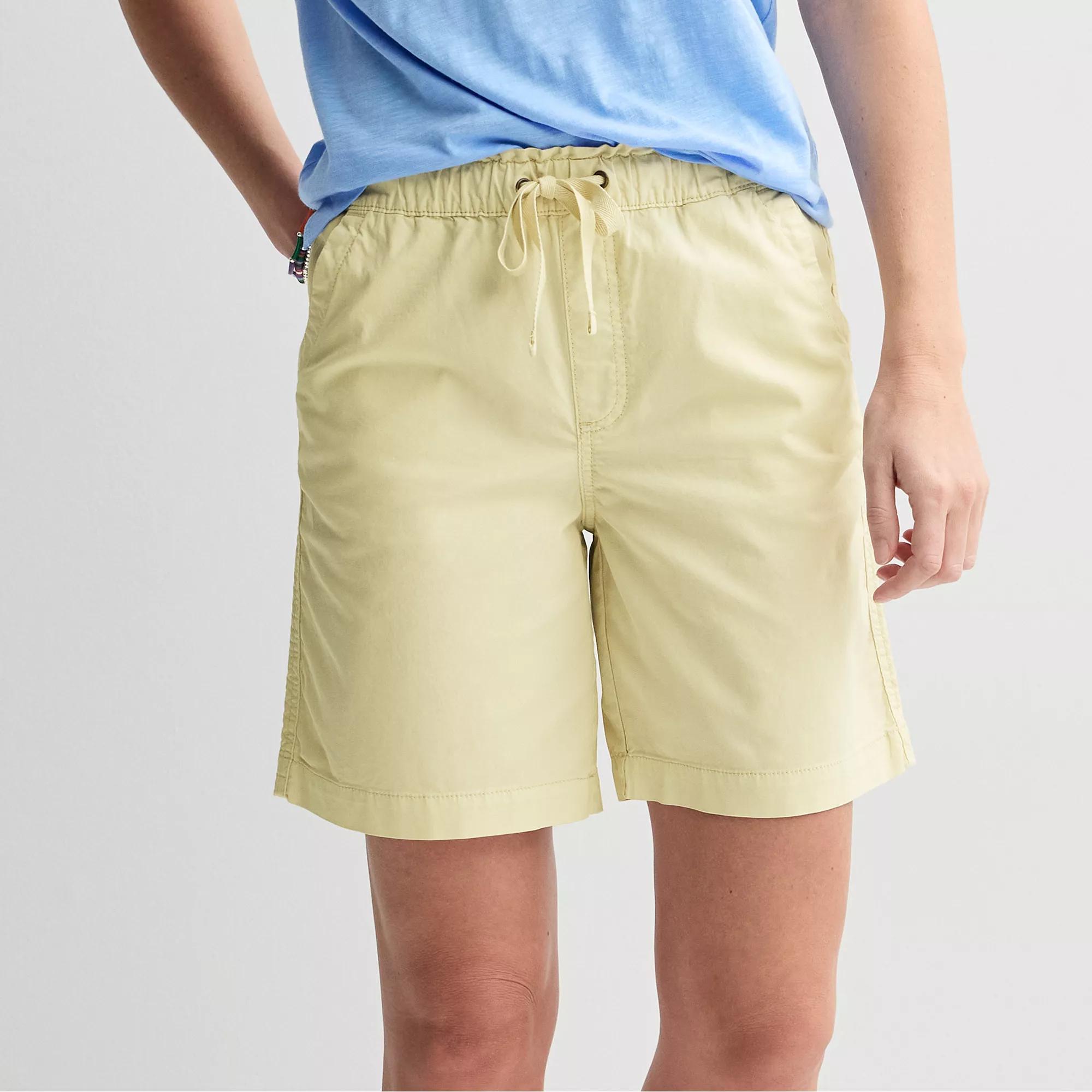 Petite Sonoma Goods For Life® Easy Paperbag Waist Bermuda Shorts, Women's, Size: XXL Petite, Lovely Yellow Product Image