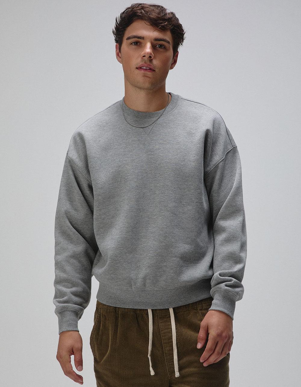 RSQ Mens Oversized Crewneck Sweatshirt - OLIVE Product Image