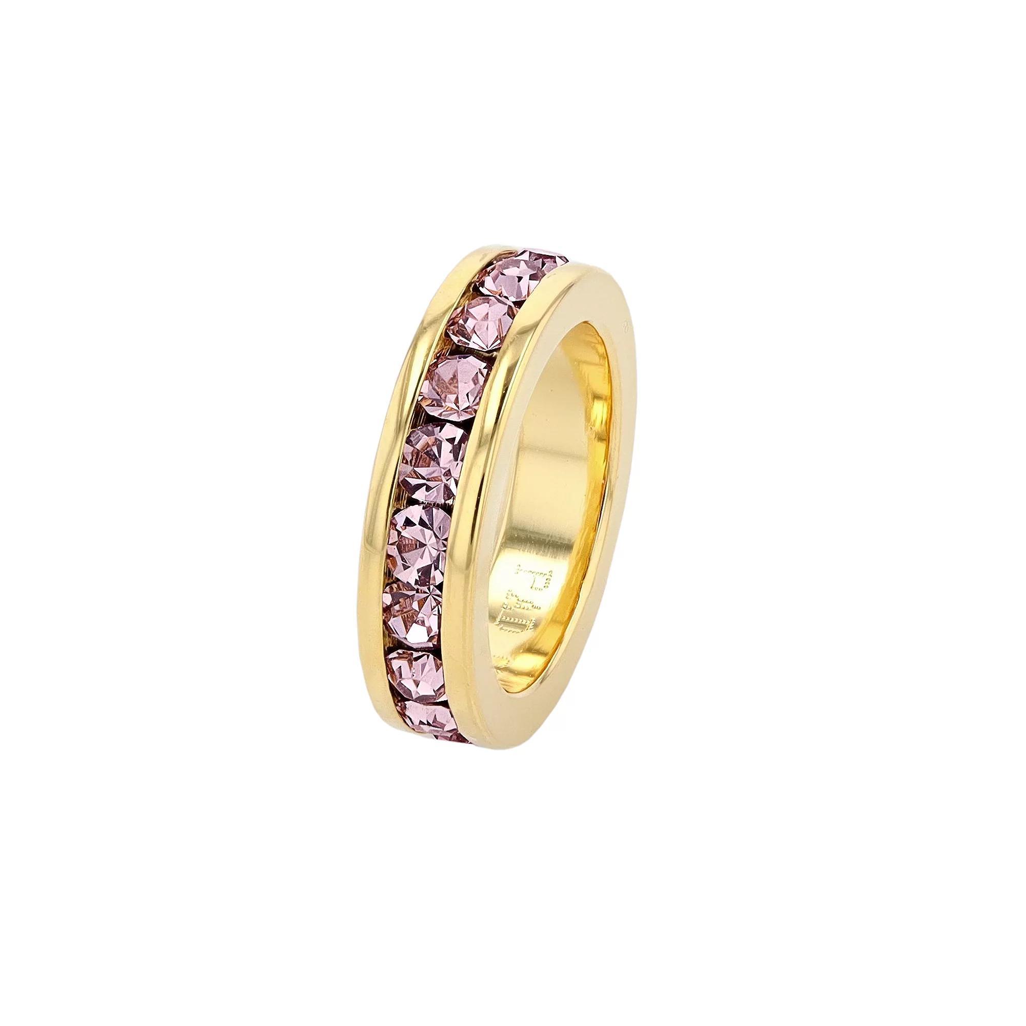 Traditions Jewelry Company 18k Gold Over Silver Birthstone Crystal Eternity Charm, Womens, Gold Over Sterling Jun Product Image