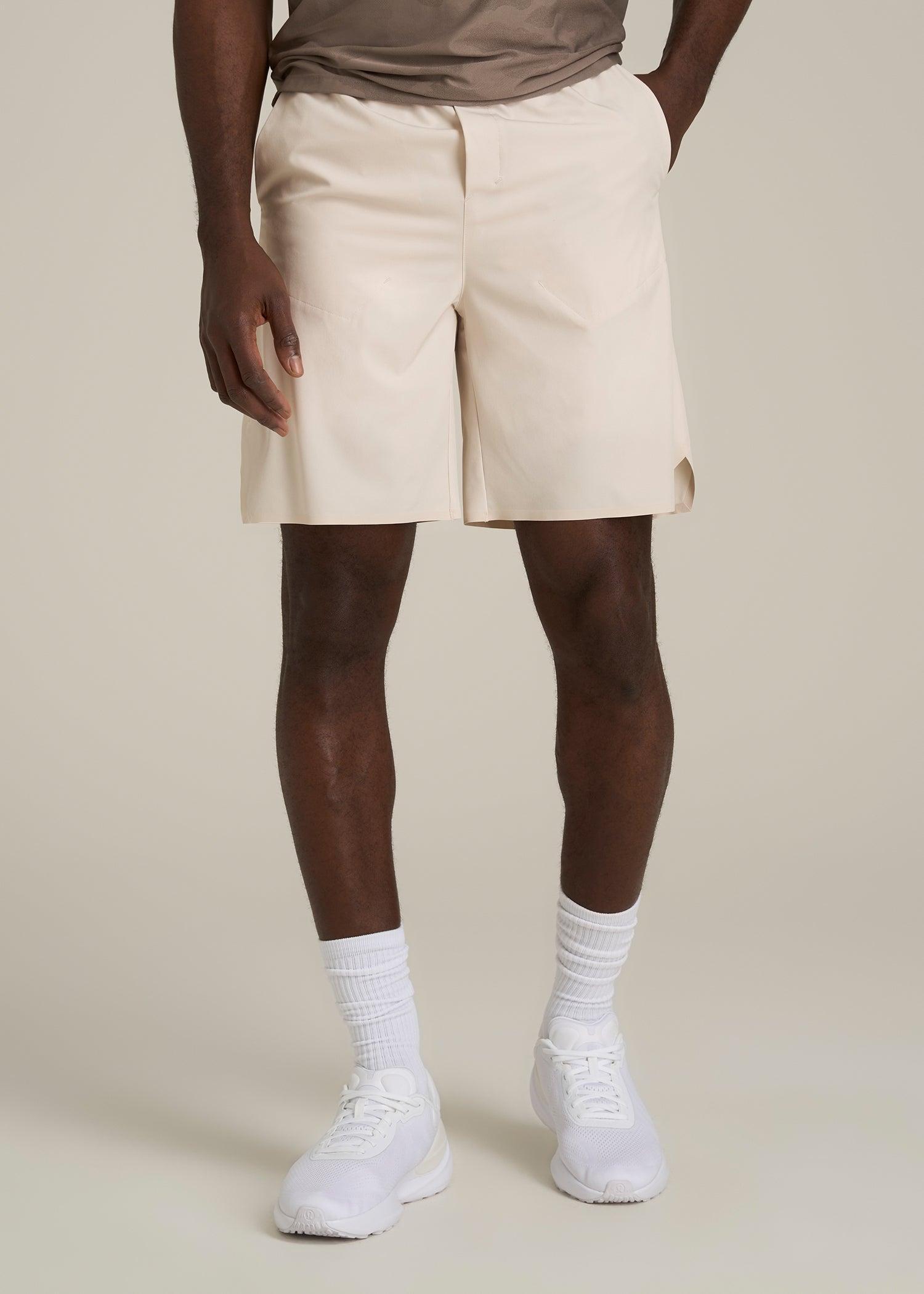 2-in-1 Featherweight Running Short for Tall Men in Light Stone Product Image