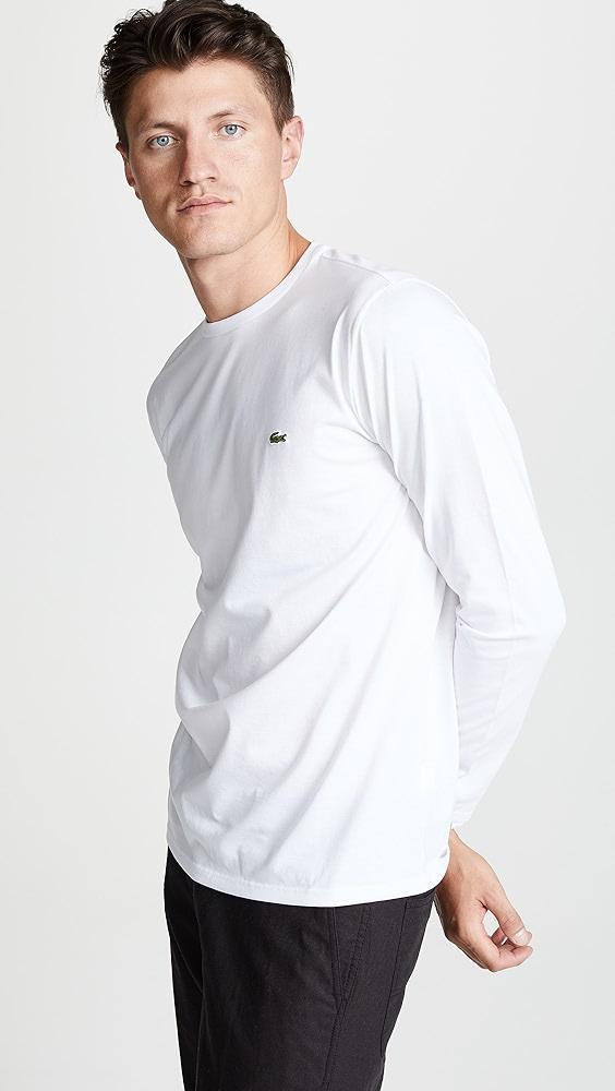 Lacoste Crew Neck Pima Cotton Jersey Long Sleeve T-Shirt | Shopbop Product Image