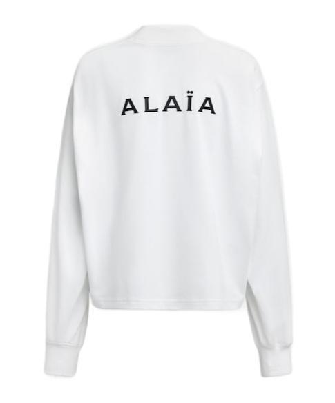 ALAÏA Long-sleeved T-shirt In White Product Image