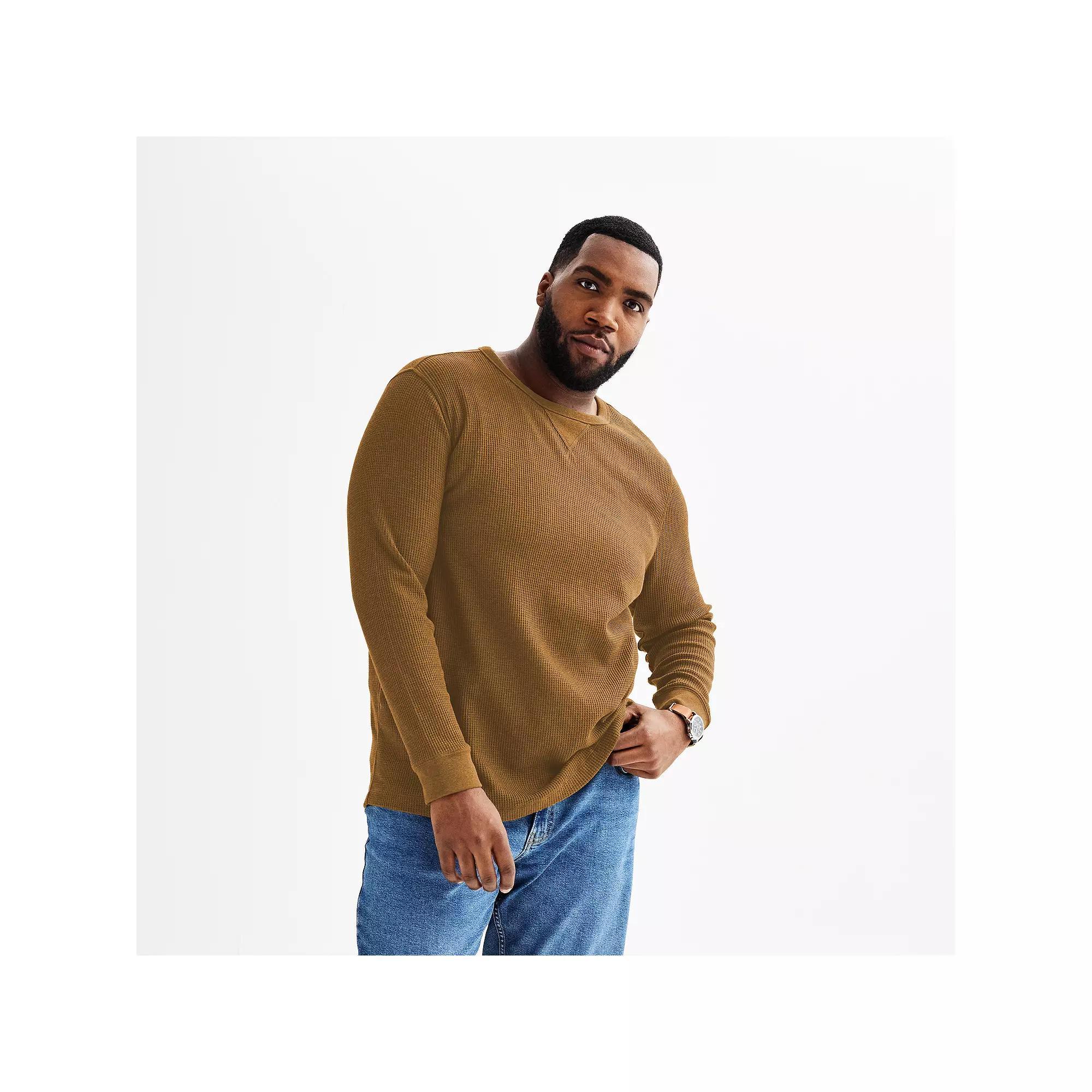 Big & Tall Sonoma Goods For Life® Essential Thermal Long Sleeve Tee, Men's, Size: 3XL Tall, Brown Product Image