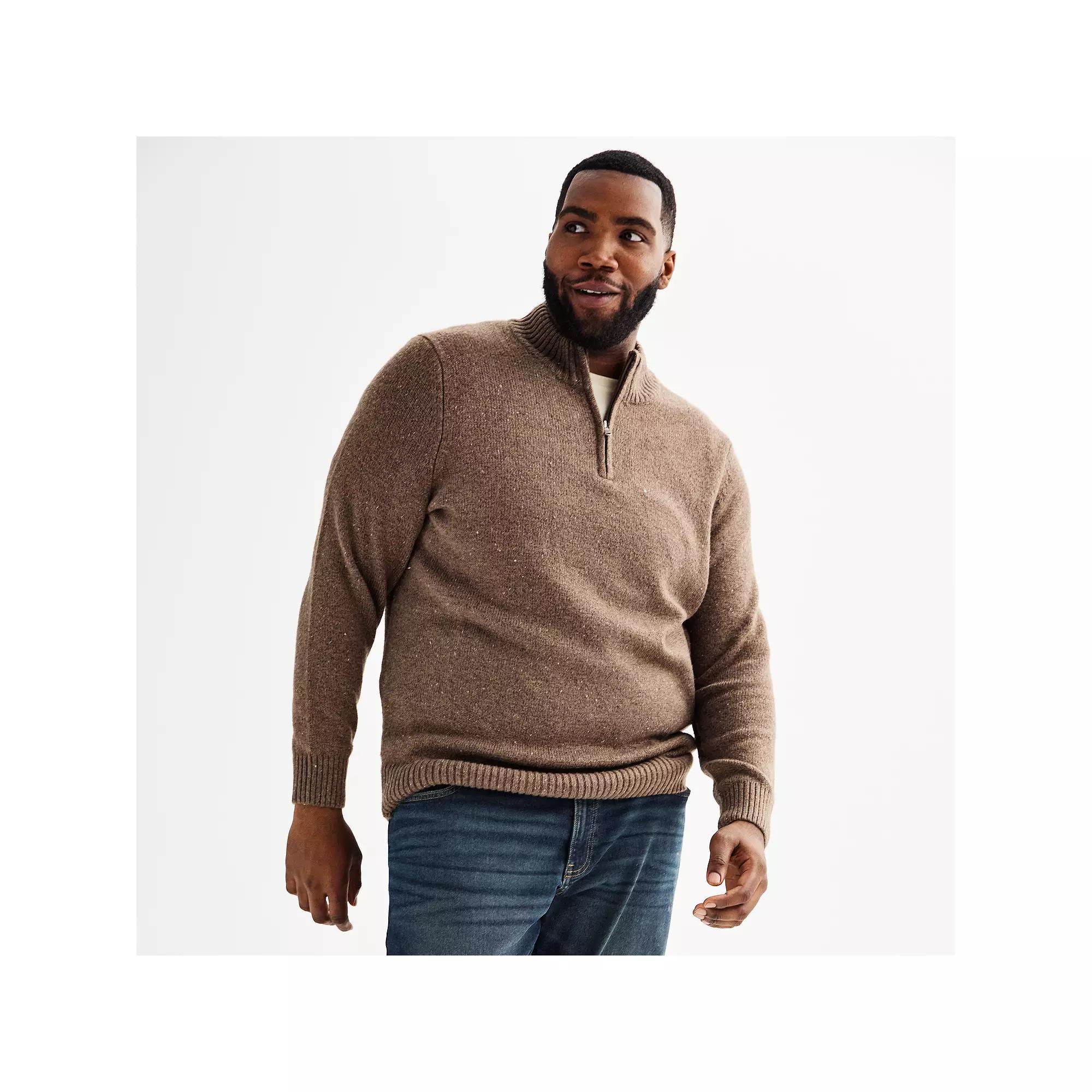 Big & Tall Sonoma Goods For Life Quarter Zip Sweater, Mens Product Image