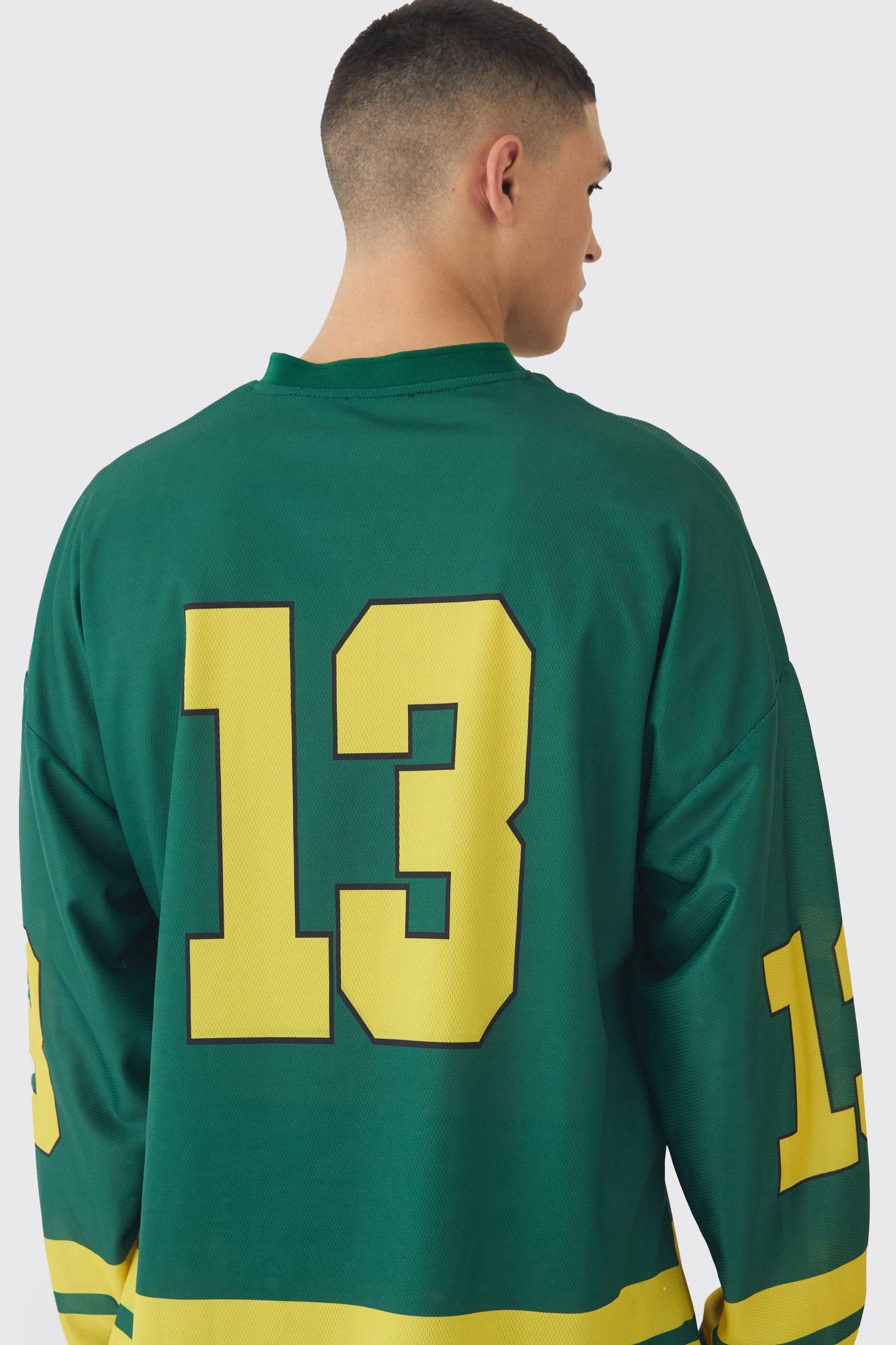 Oversized Homme Mesh Hockey Top | boohooMAN USA Product Image