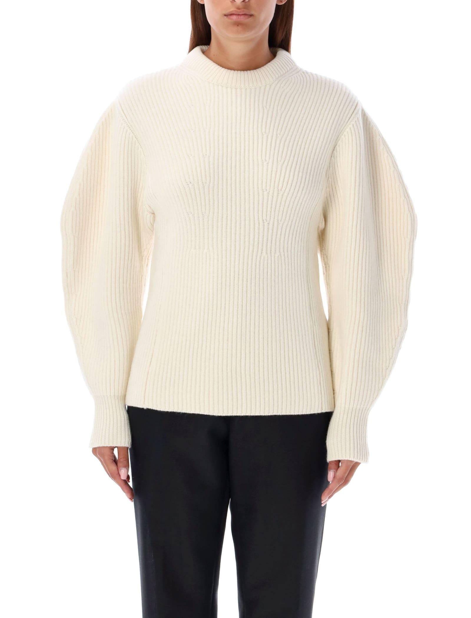 JIL SANDER Baloon Sleeve Fisherman Sweater In Grey Product Image
