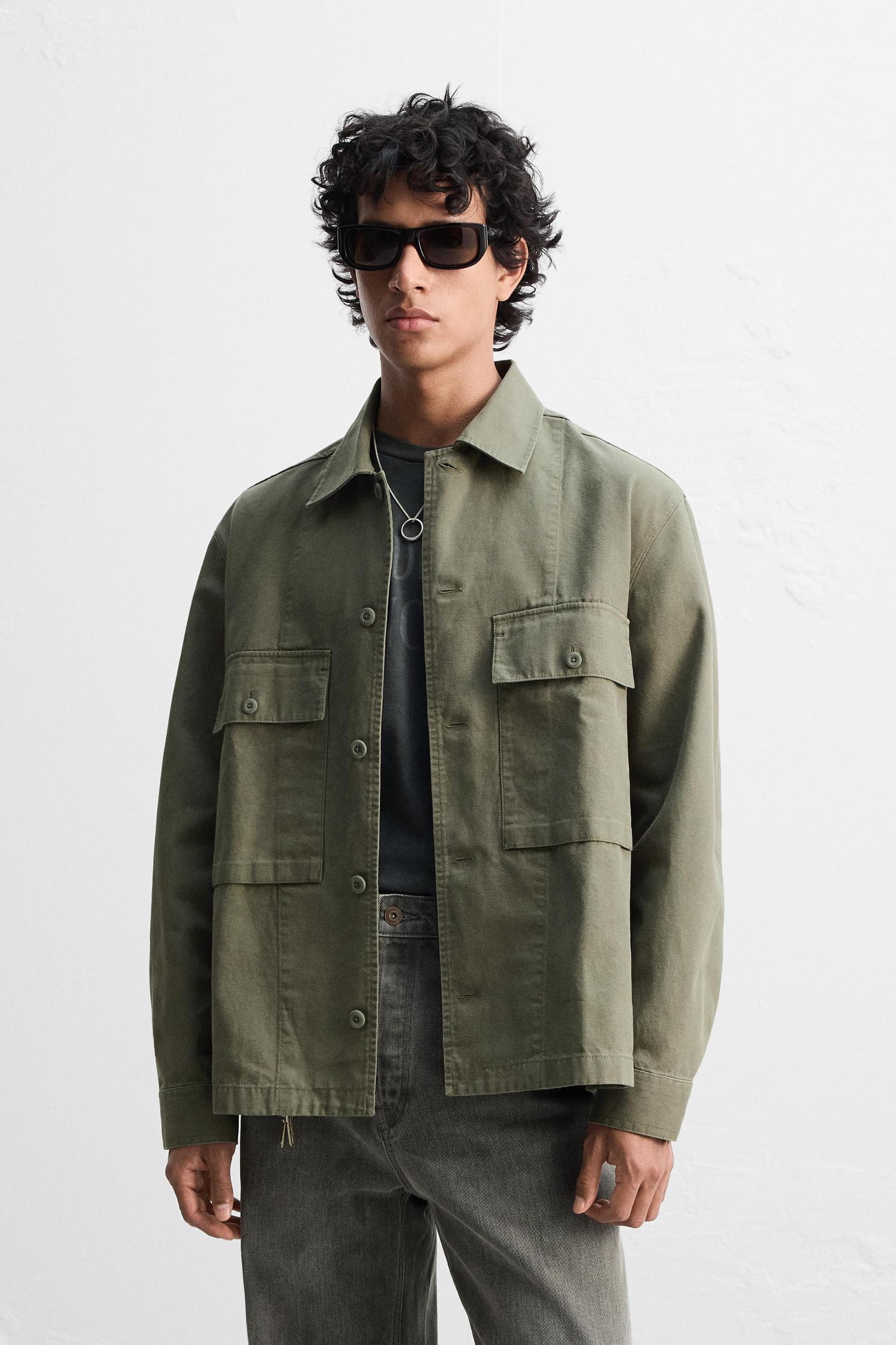 WASHED CANVAS OVERSHIRT Product Image