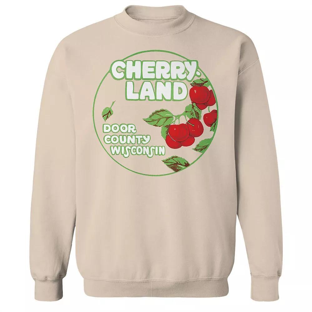 Men's Cherry Land Wisconsin Fleece Sweatshirt, Size: Large, Brown Product Image