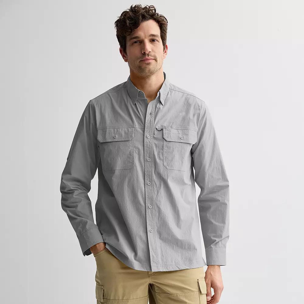 Men's Sonoma Goods For Life® UPF-50 Long Sleeve Outdoor Shirt, Size: XXL, Alloy Product Image