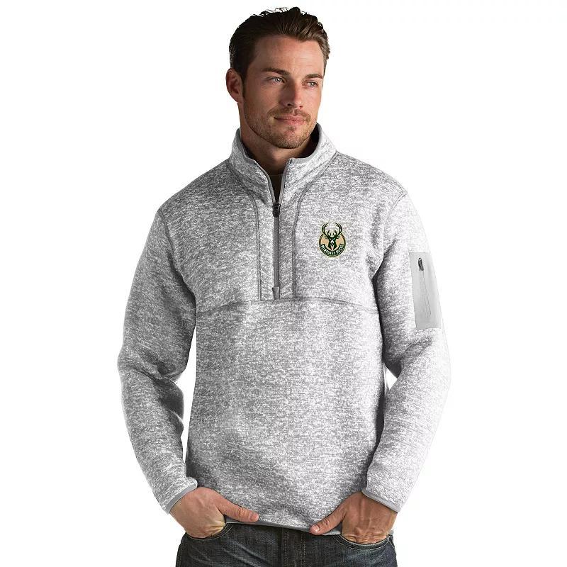 Mens Antigua Miami Heat Fortune Pullover Black Grey Product Image