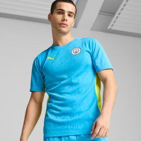 PUMA Manchester City Men's Training Soccer Jersey in Magic Blue/Yellow Glow Product Image