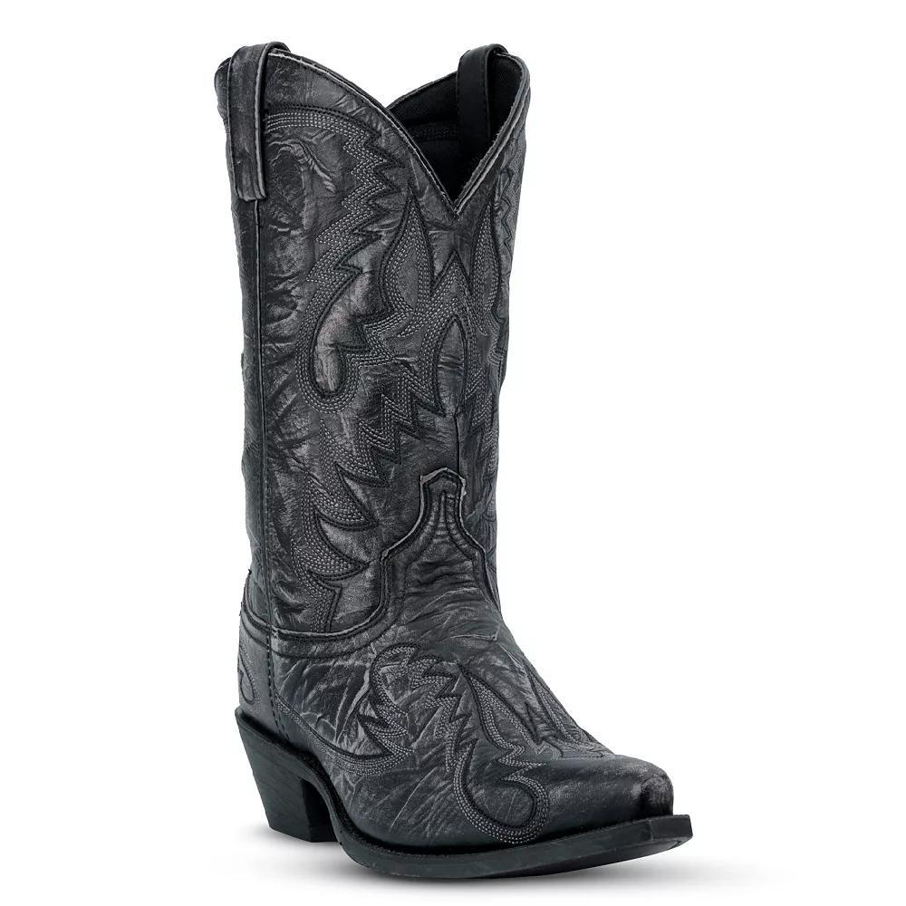 Laredo Garrett Men's Cowboy Boots, Size: 12 Wide, Black Distressed Product Image