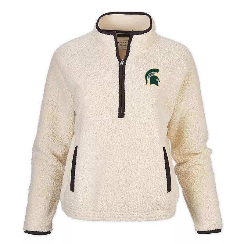 Women's Natural Michigan State Spartans Everest Half-Zip Top, Size: Small, Beige Product Image