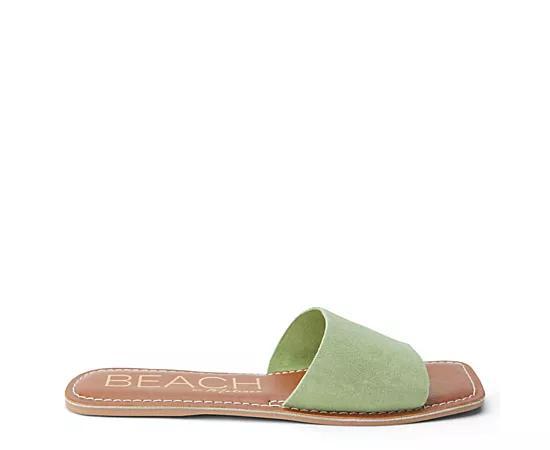 Beach by Matisse Bali Women's Suede Slide Sandals, Size: 7, Green Product Image