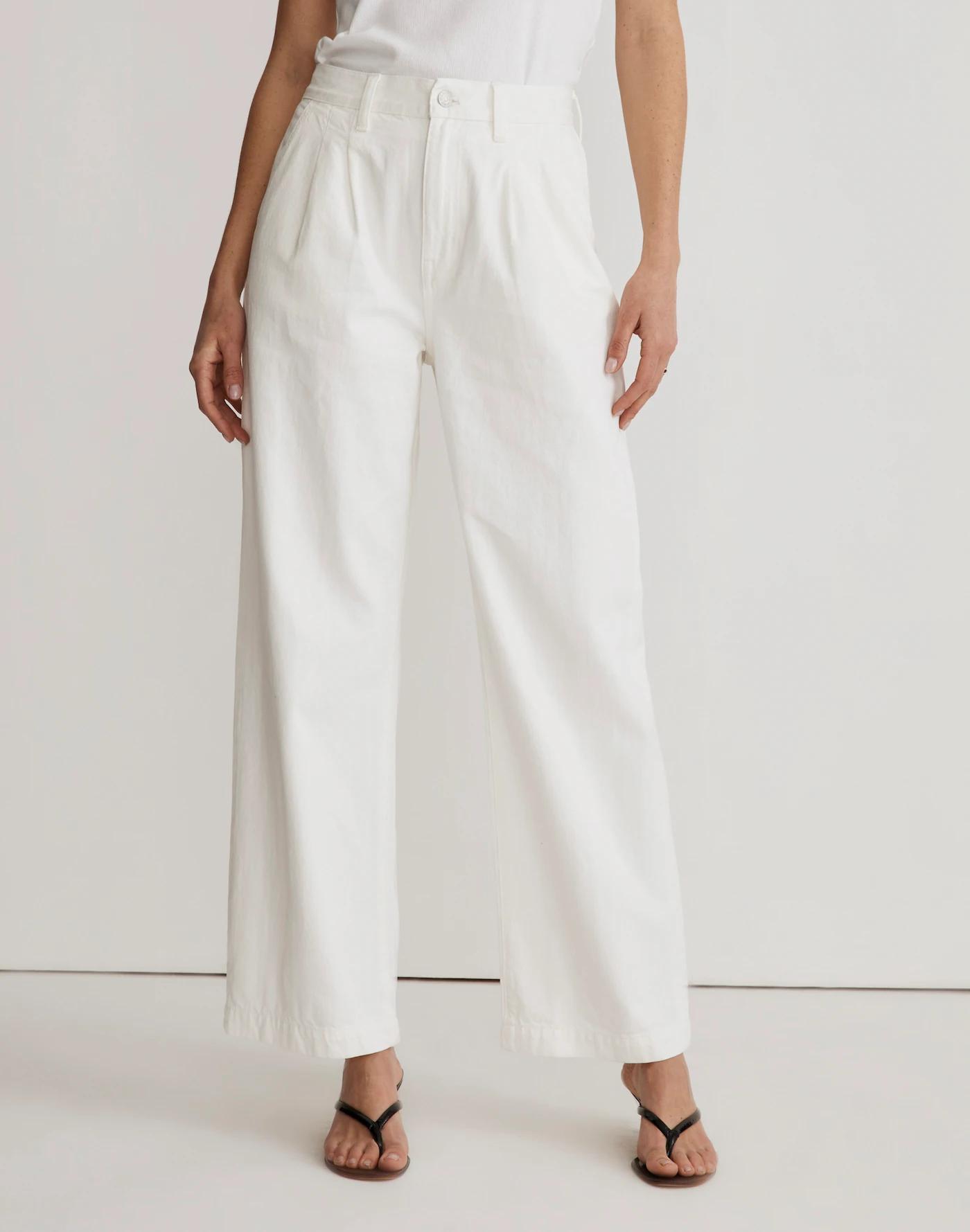 The Harlow Wide-Leg Jean in Tile White Product Image