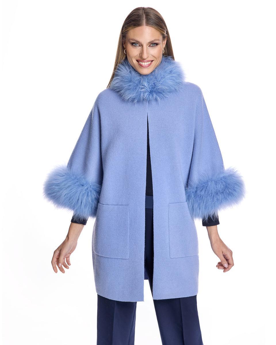 Cashmere Kimono with Cashmere Goat Trim Product Image