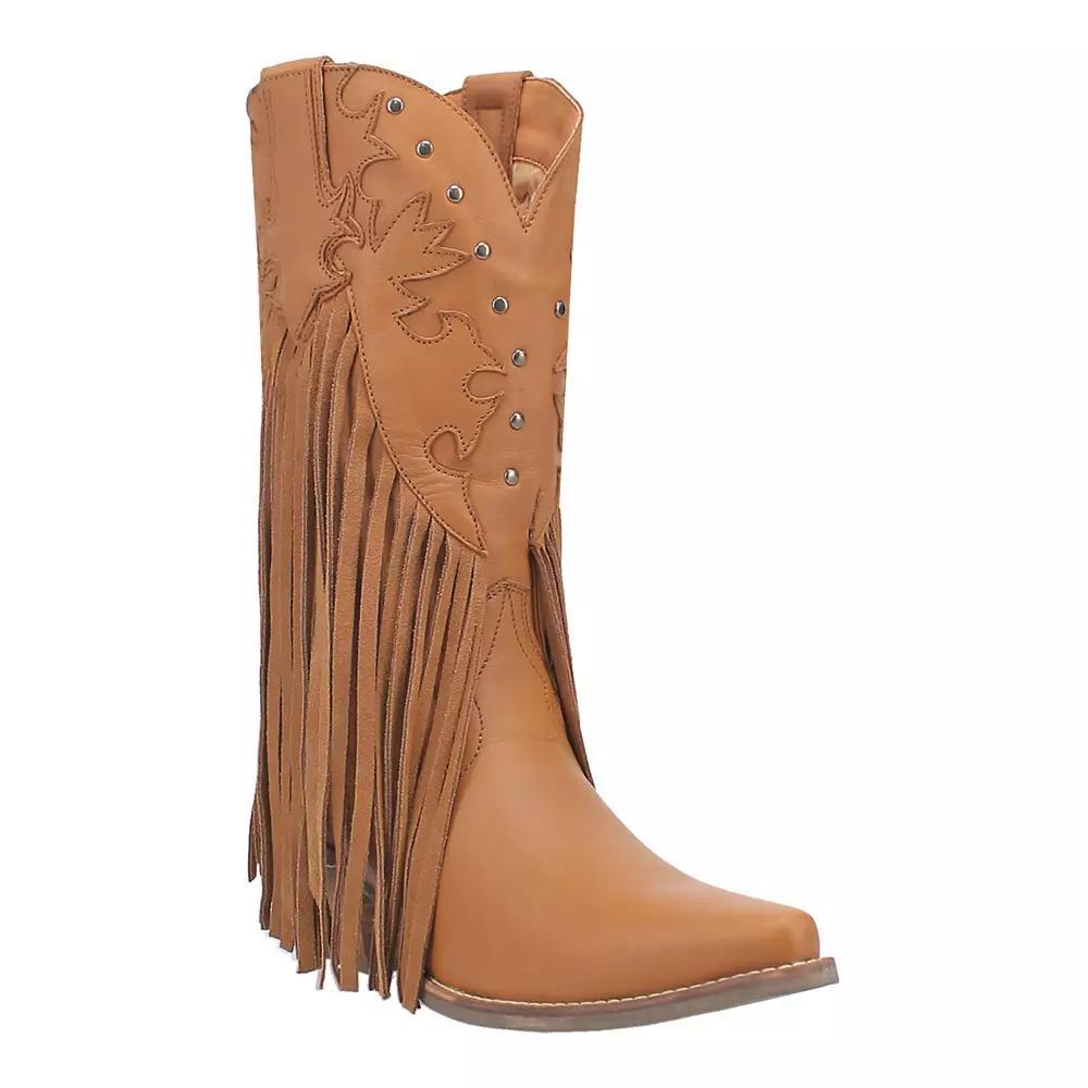 Women's Dingo Hoedown Leather Western Boots, Size: 7.5, Camel Product Image