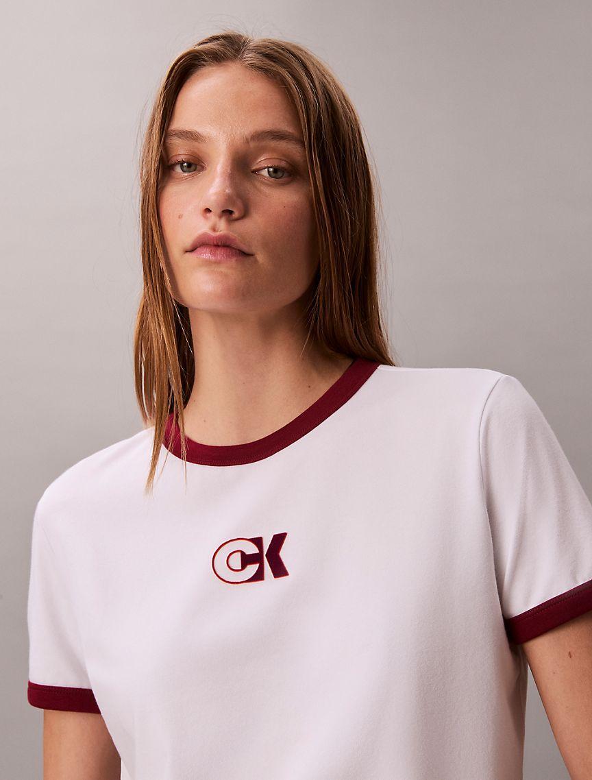 Monogram Logo Slim Ringer T-Shirt Product Image
