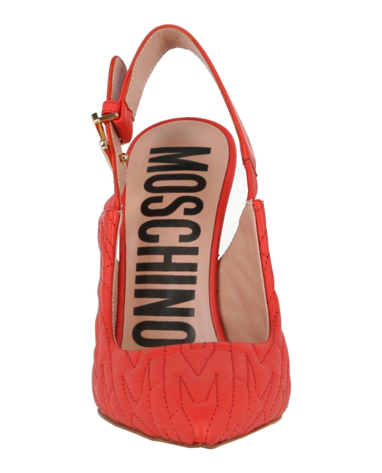 Moschino M-Quilted Slingback Pumps Product Image