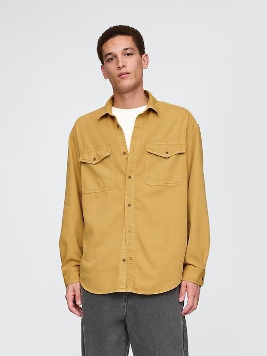 UltraSoft Denim Big Shirt Product Image