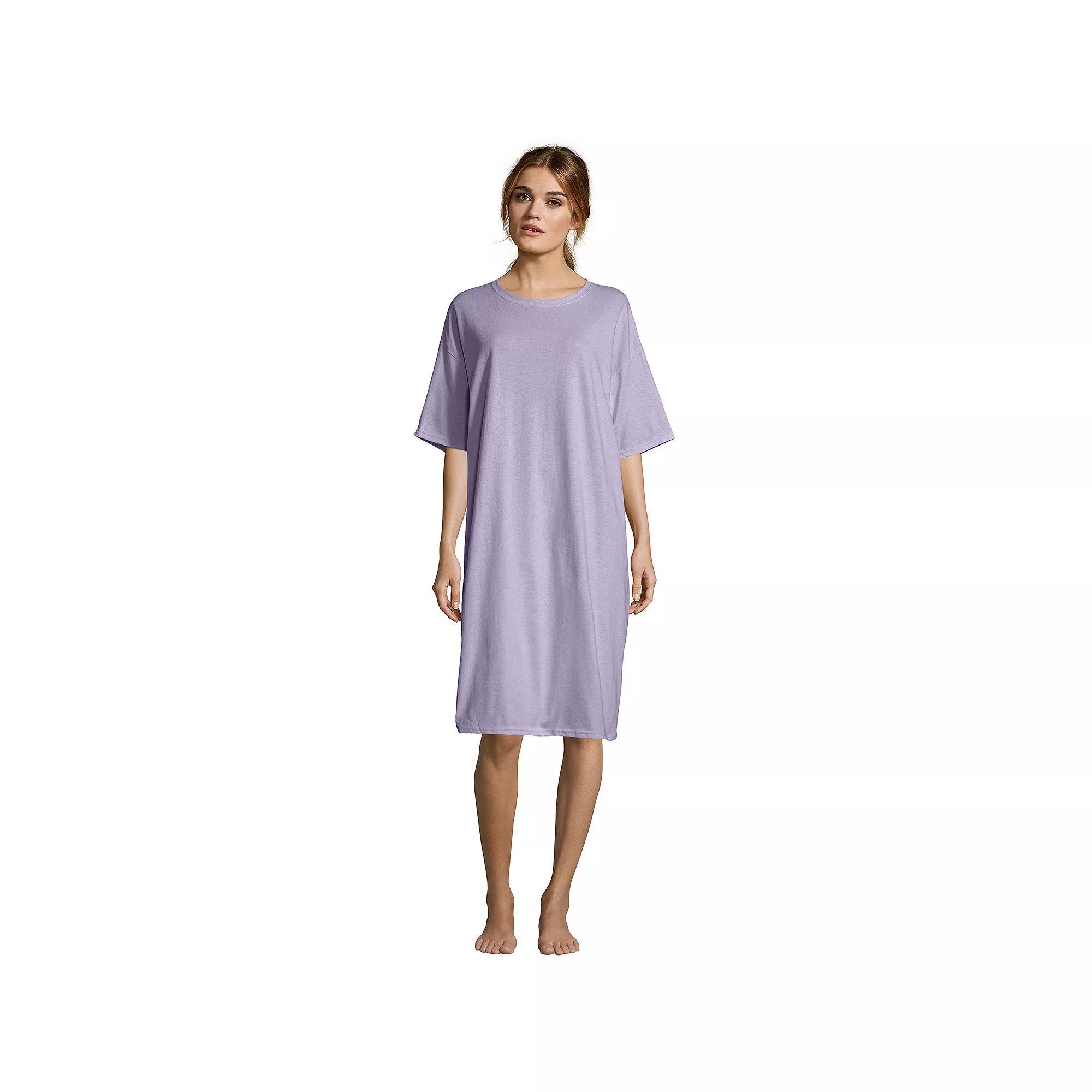Womens Hanes Wear-Around Lounge Shirt, Purple Product Image