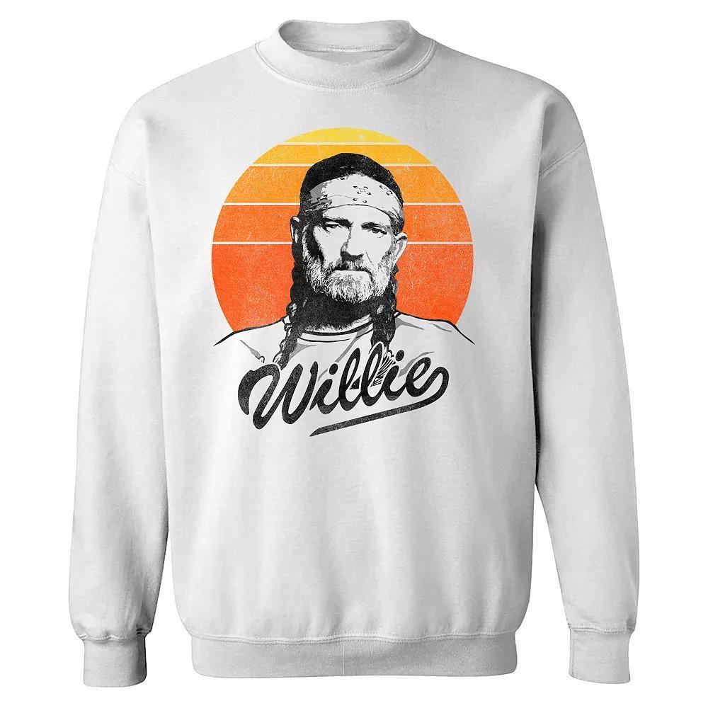 Men's Willie Nelson Sunset Gradient Sweatshirt, Size: XXL, White Product Image