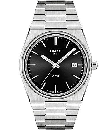Tissot Mens Prx Automatic Stainless Steel Tonneau Bracelet Watch Product Image