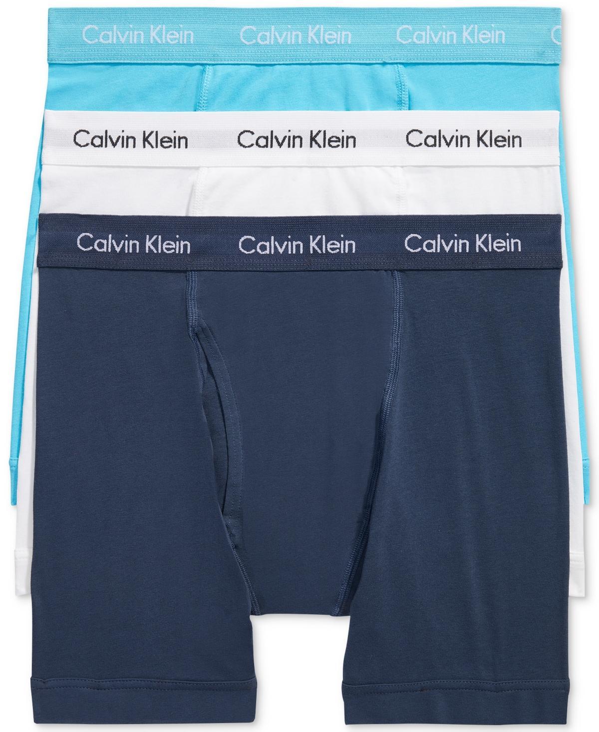 Men's Calvin Klein 3-pack Cotton Stretch Boxer Briefs, Size: Large, Black Product Image