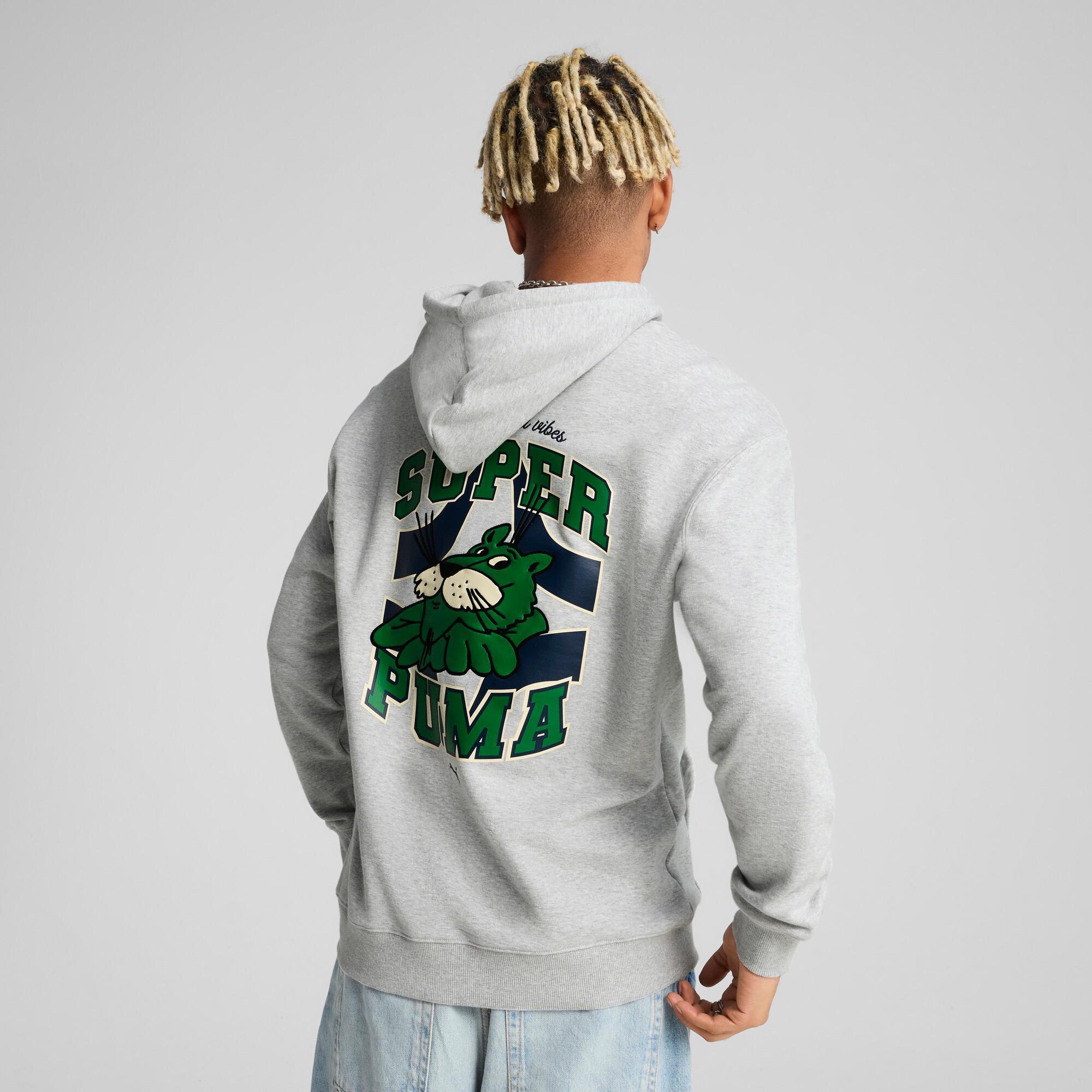 GRAPHICS Super PUMA Men's Hoodie in Grey Product Image
