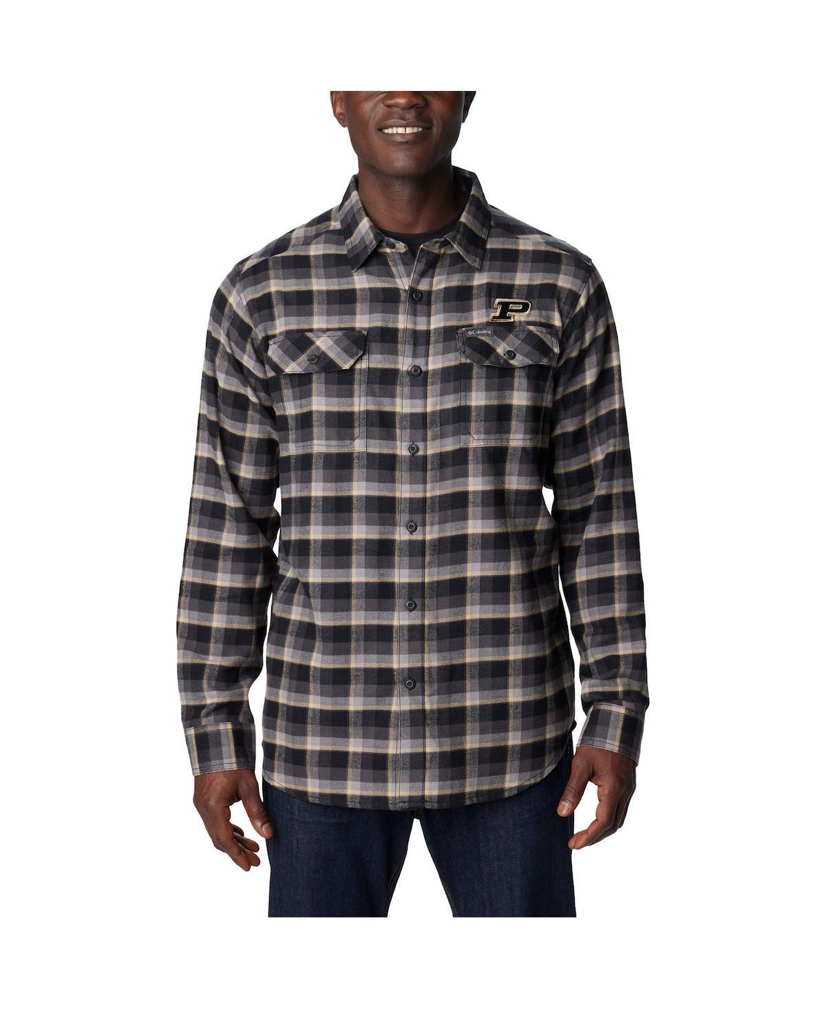 Columbia  Black Purdue Boilermakers Flare Gun Flannel Long Sleeve Shirt, Men's, Size: 2XL Product Image