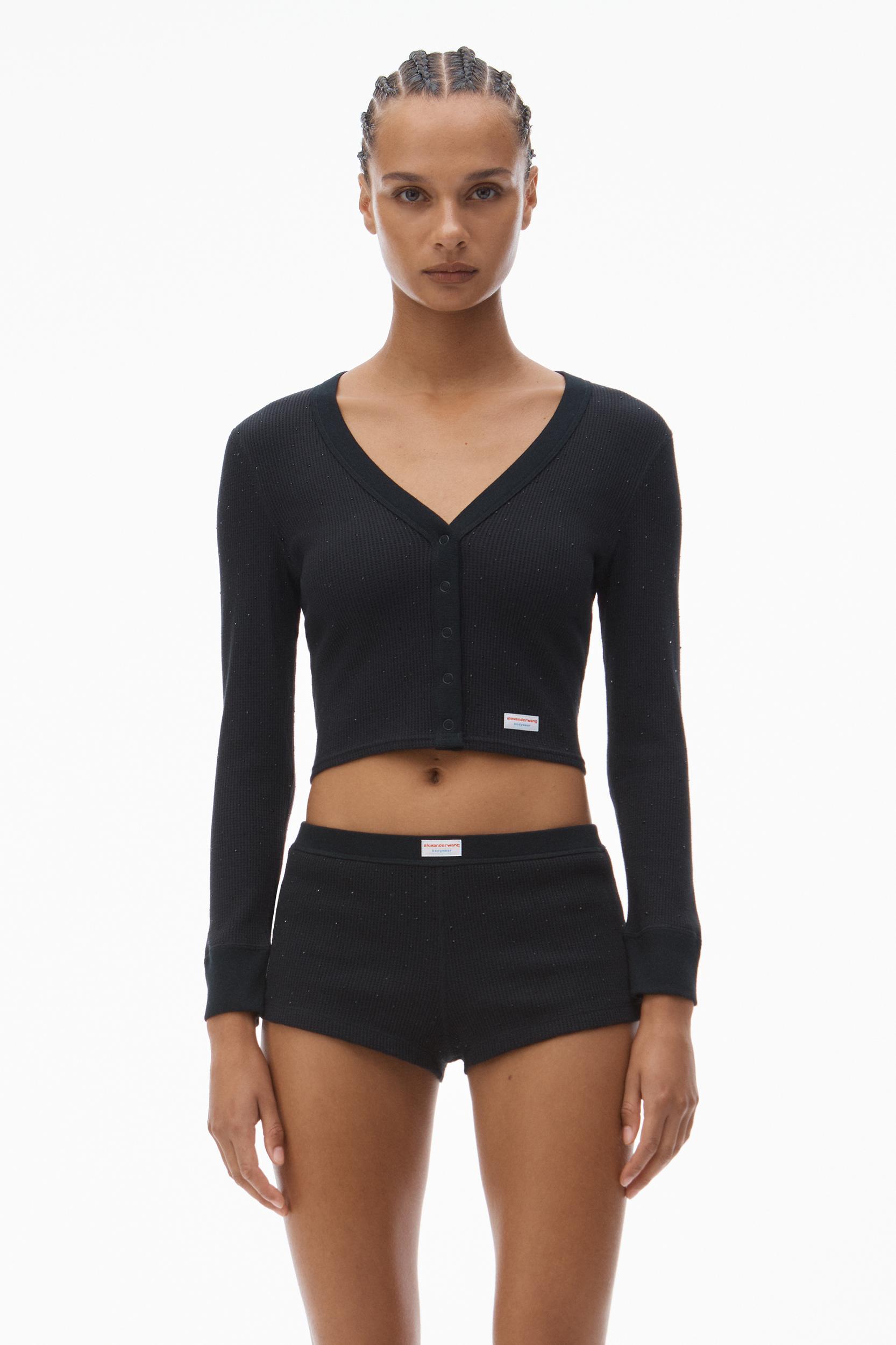 Crysal Hotfix Cami Dress In Waffle Knit Product Image