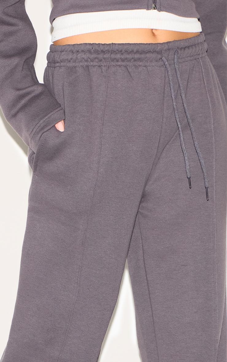 Charcoal Seam Detail Straight Leg Sweatpants Product Image