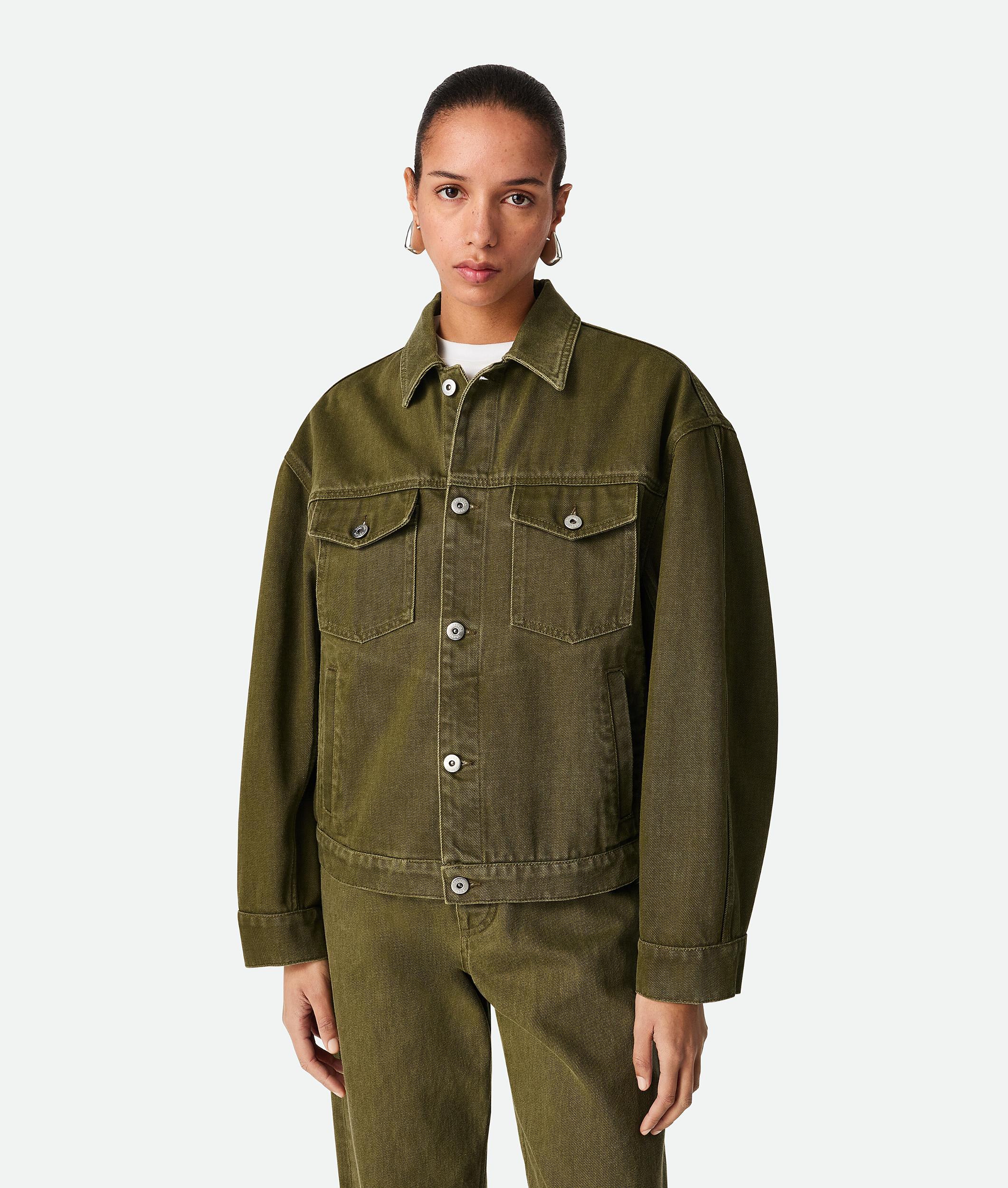 Women's Colored Denim Jacket in Caper stone washed Product Image